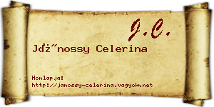 Jánossy Celerina névjegykártya